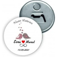 Kişiye Özel Açacaklı Düğün Magnet - Nişan Magnet - Söz Magnet ( 24 Adet )
