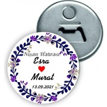 Kişiye Özel Açacaklı Düğün Magnet - Nişan Magnet - Söz Magnet ( 24 Adet )