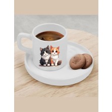 Özcan Tasarım Türk Kahvesi Fincanı Kedili Fincan