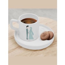 Özcan Tasarım Türk Kahvesi Fincanı Tesettür Gelin Fincanı