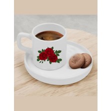 Özcan Tasarım Türk Kahvesi Fincanı Çiçekli Fincan