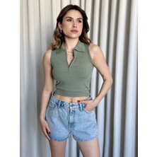 Kısa Fermuarlı Crop