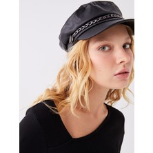 Lc Waikiki Yeni Sezon Deri Görünümlü Zincir Detaylı Kadın Denizci Şapka