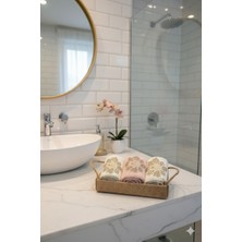 Miabella Home Mutfak Havlusu 3'lü Set, Hasır Sepette Çeyizlik, ,  Pamuk Mutfak Havlu Seti 30 x 50