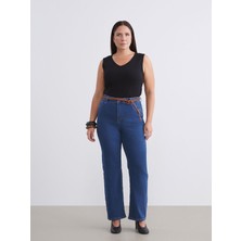 Lc Waikiki Yeni Sezon Büyük Beden Straight Fit Kadın Jean Pantolon