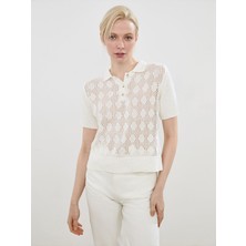 Lc Waikiki Yeni Sezon Polo Yaka Ajurlu Kadın Triko Kazak