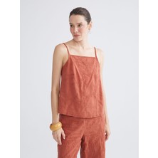 Lc Waikiki Yeni Sezon Kare Yaka Nakışlı Askılı Fiyonklu Bluz