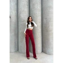 Önü Cumalı Ithal Krep Pantolon