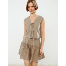 Lc Waikiki Yeni Sezon V Yaka Nakışlı Kadın Klasik Yelek