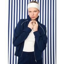 Lc Waikiki Yeni Sezon Dik Yaka Oversize Kadın Fermuarlı Sweatshirt