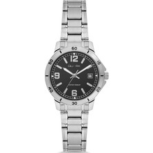 Quark QL-X004D-1B2 Çelik Kasa Çelik Kordon Takvimli Kadın Kol Saati