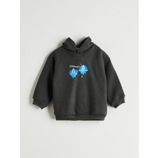 Lc Waikiki Yeni Sezon Kapüşonlu Baskılı Erkek Çocuk Sweatshirt