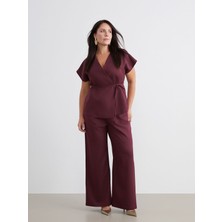 Lc Waikiki Yeni Sezon Büyük Beden Loose Fit Kadın Pileli Pantolon