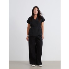 Lc Waikiki Yeni Sezon Büyük Beden Loose Fit Kadın Pileli Pantolon