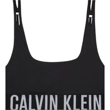 Calvın Kleın Kadın Marka Logolu Elastik Bantlı Günlük Kullanıma Uygun Siyah Sütyen LV00QF8478 Ub1
