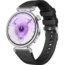 Sneezy Huawei Watch Gt6 41MM Ile Uyumlu Prism Metal Tokalı Soft Yumuşak Silikon Kordon