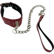 Real Love Kırmızı Deri Boyun Tasması