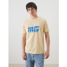 Lc Waikiki Yeni Sezon Bisiklet Yaka Snoopy Baskılı Penye Erkek Tişört