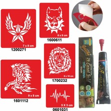 Vahşi Hayvan Desenleri Hint Kınası ile Geçici Dövme Yapma Seti