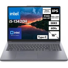 Lenovo Ideapad Slim 3 16IRH10 I5-13420H 16 GB 512 GB SSD UHD Graphics 16" Wuxga Freedos Notebook 83K20073TRAT5
