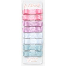 Le Mabelle Çok Renkli  Soft 8'li Mini Kurdele Fiyonk Kız Çocuk Toka Set