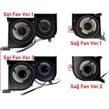 Msı GS66 Stealth 10SF-065TR Uyumlu Notebook Cpu+Gpu Fanı Takım (Sağ-Sol Set) - Ver.1