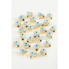 Ds-Derin Kalp Mineli Bileklik ve Kolye Ucu Aparatı 1 Adet-Turkuaz