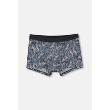 Siyah 5210 Desenli Pamuk Boxer