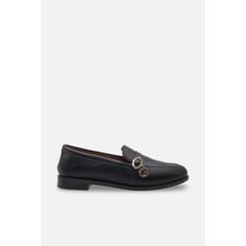 Kadın Günlük Babet Metal Toka Loaferli