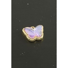 Ds-Derin Kelebek Taşlı Tek Kulplu Aparat 1 Adet-Sarı