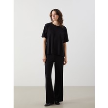 Lc Waikiki Yeni Sezon Standart Fit Dokulu Kadın Pantolon