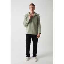 R-5850 Yaka Detaylı Örme Sweat