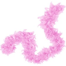 Pembe Renk Kabarık Tüylü Otriş Boa Dekorasyon Tüy 180 cm (5263)
