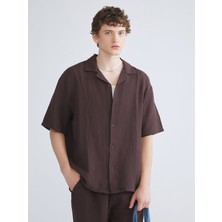 Lc Waikiki Yeni Sezon Rahat Kalıp Resort Yaka Kısa Kollu Müslin Erkek Gömlek