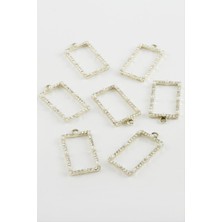 Ds-Derin Kare Taşlı Inci Kolye Ucu Aparatı 1 Adet-Sarı