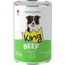 King Sos Içerisinde Et Parçacıklı Dana Etli Köpek Konservesi 400 gr