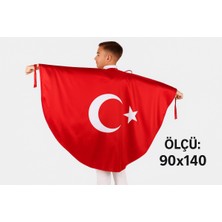 25 Adet Türk Bayraklı Çocuk Pelerin |23 Nisan–29 Ekim–19 Mayıs–10 Kasım | 90*140