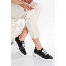 Kadın Hakiki Deri Desenli Comfort Ayakkabı 4056