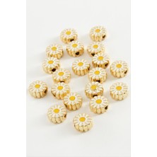 Ds-Derin Papatya Mineli Bileklik ve Kolye Ucu Aparatı 1 Adet-Sarı