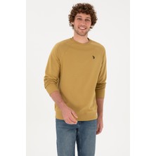 U.S. Polo Assn. Erkek Regular Fit Bisiklet Yaka Hardal İnce Basic Sweatshirt 50313752-VR151