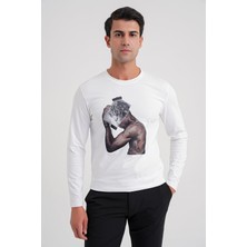 Ts 862 T-Shırt  Beyaz Klasik