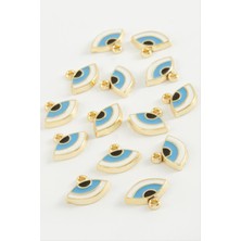 Ds-Derin Göz Tek Kulplu Mineli Bileklik ve Kolye Ucu Aparatı 1 Adet-Lacivert