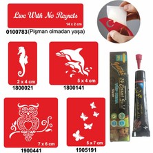 Kuş ve Balık Desenleri Hint Kınası ile Geçici Dövme Yapma Seti
