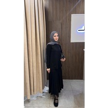 Nuss 1352 Boncuk Işlemeli Etekli Takım Siyah