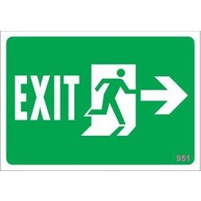 Yangın Çıkış Uyarı Levhası 17,5X25 KOD:951