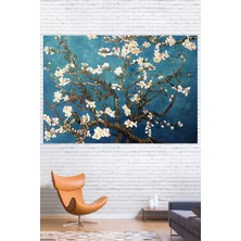 Vendini Van Gogh Blossoming Almond Tree Pamuklu Duvar Örtüsü 70 x 50 cm Modern Desenli Dekoratif