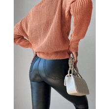 Kadın Düğme Detay Triko Hırka