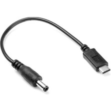 Mykablo DC 5.5x2.5 mm Erkek - USB Type-C Erkek Kablo - 20 cm