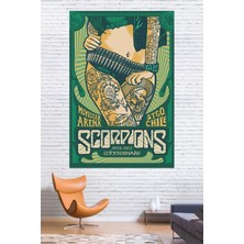 Kaliteli Kumaş , Scorpions Afişi Duvar Örtüsü Duvar Halısı Wall Tapestry