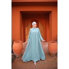 Navra Mint Fırfırlı Robalı Elbise 5062